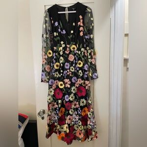 Lulu's Black Dress Floral Design